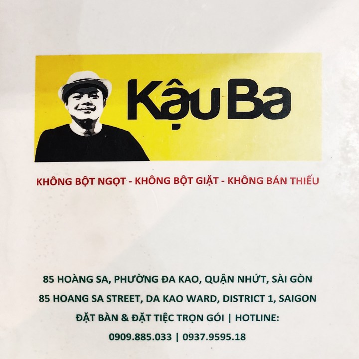 Cậu Ba Quán Menu